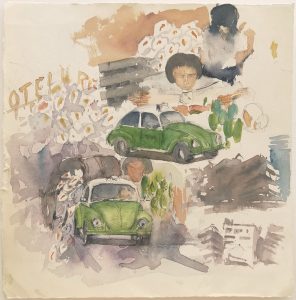 Watercolour sketch on a Mexican theme